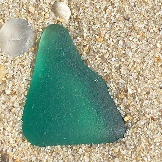 January 26 - Deal of the Day - Terrific Teal Triangle Sea Glass